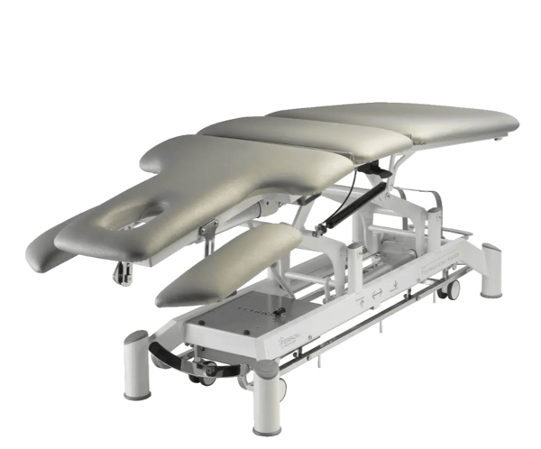 CHAGALL NEO Professional Electric Treatment Table: 5 sections, with electric backrest and pivoting arms